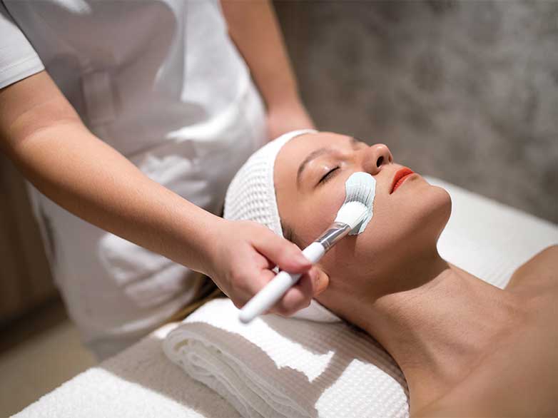 Facial treatment at Aeonian Spa